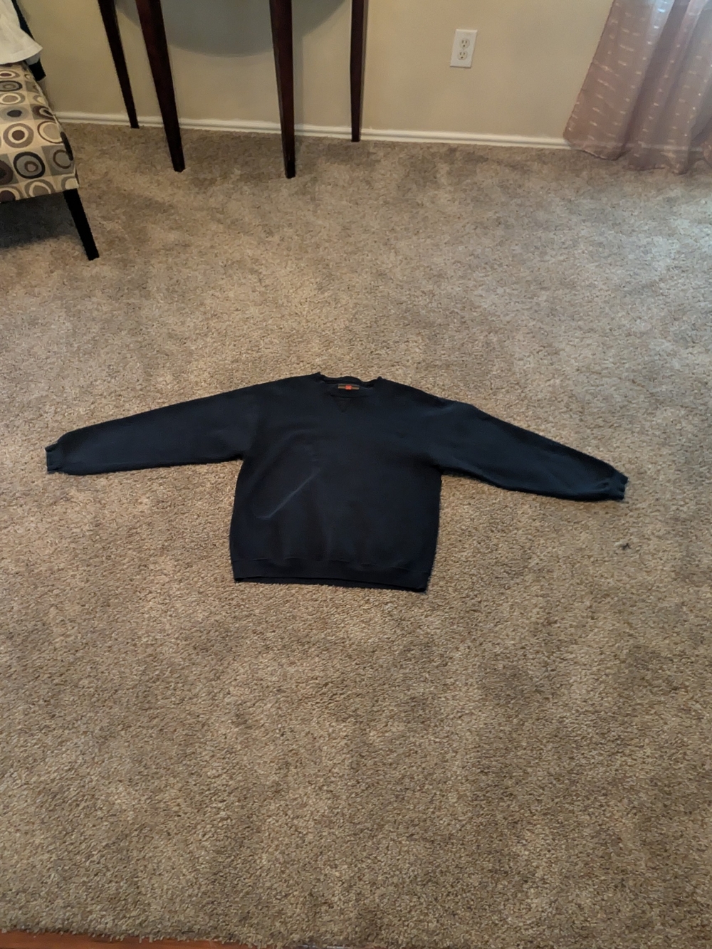 M Member's Mark by Russell Athletic Crewneck Sweater Navy Blue Blank size Large